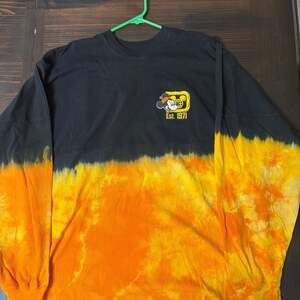 NWT Disney‎ World Halloween Jersey Size XL Mickey Mouse Tie Dye Orange Black